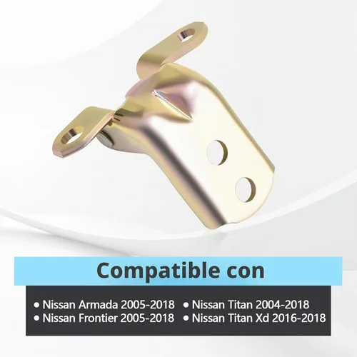 Vista 3 de Bisagra de puerta delantera izquierda compatible con Nissan Armada/Frontier 2005-2018, Titan 2004-2018 reemplaza 80401-4Z030