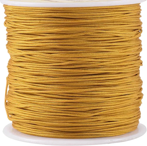 Vista 45 de KONMAY 1 rollo de cuerda de nailon de 150 yardas, trenzado de 0.016 in de nailon Shamballa Macramé/cordón de cuentas, cordón de nudo chino, cuerda