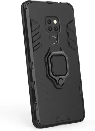 Vista 9 de Funda para Huawei Mate 20 con protector de pantalla de vidrio templado y soporte magnético para anillo con soporte, accesorios delgados para celdas