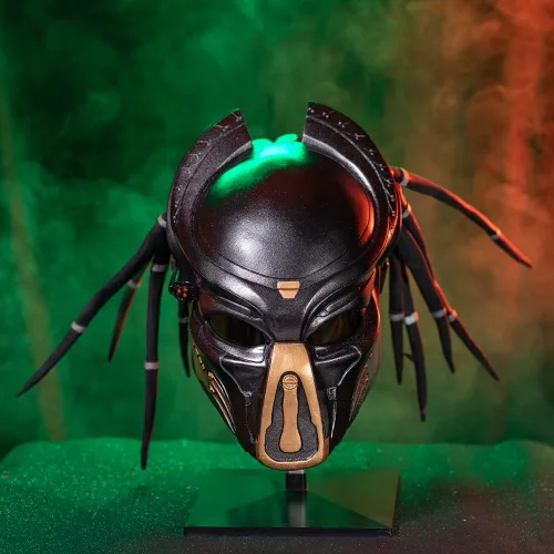 Vista 2 de Xcoser Máscara de depredador con rastas, accesorios para disfraz de cabello para Halloween y cosplay