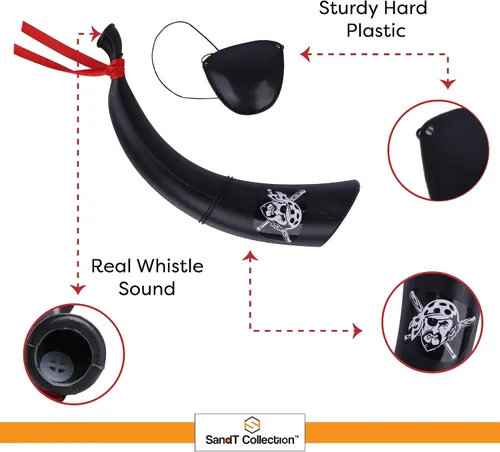 Vista 4 de SandT Collection Accesorios de disfraz de detective y accesorios de pirata