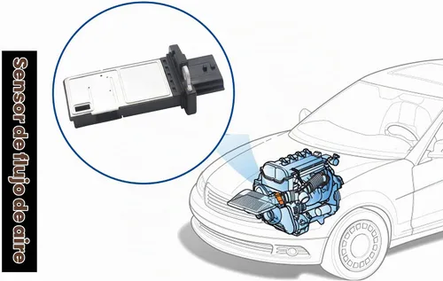 Vista 5 de Medidor de Sensor de Flujo de Aire Masivo 22680-7S000 Compatible con Nissan Pathfinder Titan Frontier Altima Versa Armada Xterra 04-07 / Infiniti