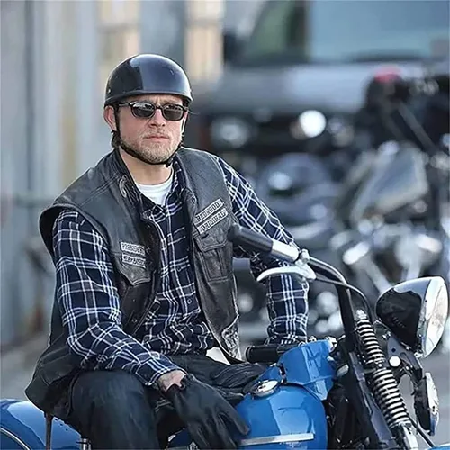 Vista 4 de Casco de motocicleta de media cara, casco con cara abierta retro aprobado por DOT para adultos hombres y mujeres, casco para adultos, casco de media