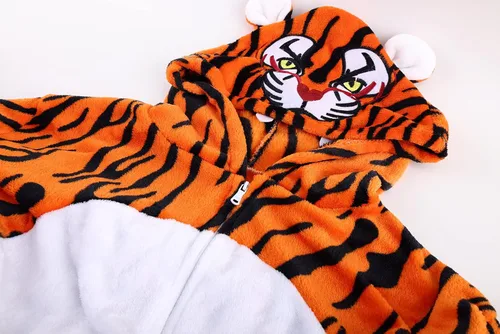 Vista 6 de Pijama unisex de animal para adultos, disfraz de Halloween, Navidad, cosplay, pijama de una sola pieza para mujeres y hombres