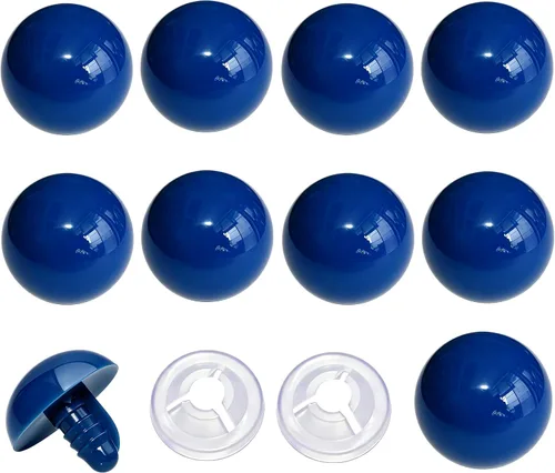 Vista 11 de Thalinfayi - 60 ojos de seguridad y arandelas seguras para ganchillo Amigurumi - Ojos de seguridad de plástico grandes negros de 0.94 pulgadas, ojos
