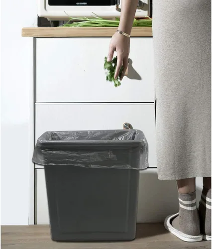 Vista 3 de Obstnny Bolsas de basura pequeñas de 4 galones, forros de basura grises, 150 unidades/6 rollos