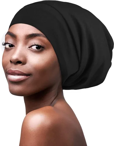 Vista 14 de FocusCare - Gorro de satén para dormir, para mujer, regalos para mujeres con cabello rizado o con frizz Verde militar