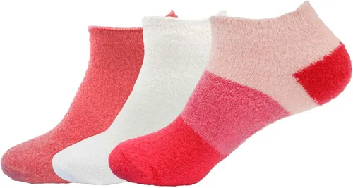 Vista 24 de BambooMN Calcetines de spa de nailon mullidos con infusión de aloe para mujer, color morado lavanda, 3 pares