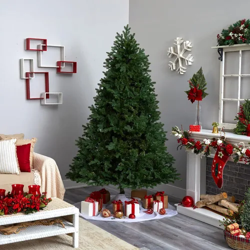 Vista 4 de Nearly Natural Árbol de Navidad artificial Royal Grand de 7.5 pies con luces transparentes
