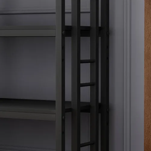 Vista 7 de Estantería de cocina de 4 niveles, soporte independiente para microondas, estante de almacenamiento multiuso, barra de café para sala de estar