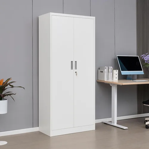 Vista 76 de BESFUR Armarios de almacenamiento de metal con estantes y puertas, armario de almacenamiento con cerradura de 36" de altura para oficina en casa