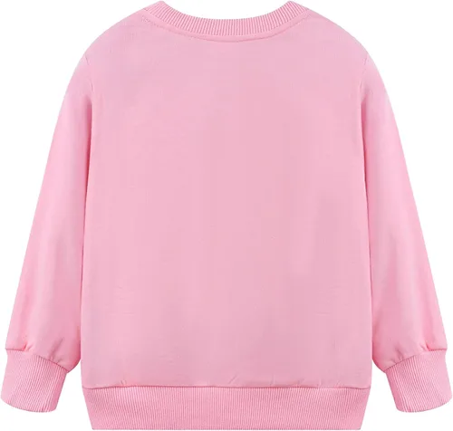 Vista 93 de Sudaderas para niñas pequeñas, cuello redondo, sin botones, de manga larga, para invierno, casual, ropa 2T-7T, Dinosaurio