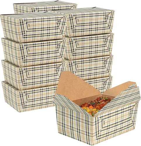 Vista 25 de Restaurantware Bio Tek - Cajas para llevar de 30 onzas, 200 loncheras para llevar, cierre de tabulación, resistentes al calor, desechables, de papel