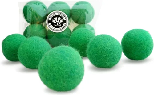 Vista 15 de Juguetes de lana para gatos – Pelotas de juguete de fieltro para mascotas pequeñas para buscar y jugar – Bola de lana silenciosa ecológica