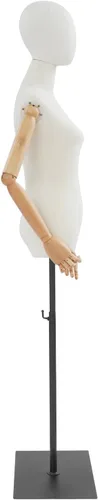 Vista 6 de Forma de vestido de torso de maniquí femenino, vestido de costura con brazos desmontables modelo M-annequin, exhibición de maniquí con base