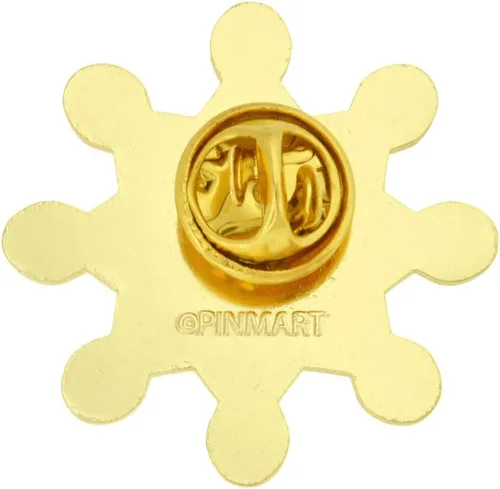 Vista 30 de PinMart Awareness - Pin de solapa esmaltado – Pin de cinta chapado en níquel y oro – Cinta de prevención y conciencia – Broche de joyería con parte