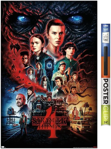 Vista 15 de Trends International Netflix Stranger Things: Season 4 - Póster de pared de una hoja, 14.725 x 22.375 pulgadas, versión enmarcada de madera