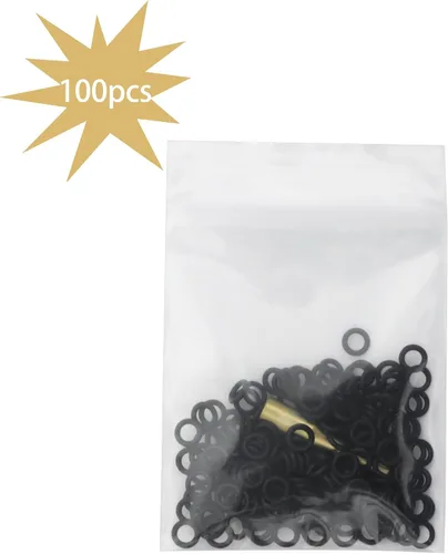 Vista 5 de LeFeng - 100 juntas tóricas de eje de dardo, anillos tóricos de goma antideslizantes para ejes de metal, kit de accesorios para dardos (negro)