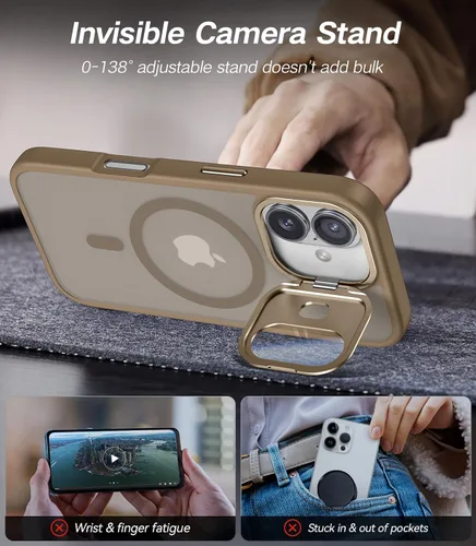 Vista 38 de VOFATA [Protección Completa Mejorada de la Cámara] para Funda iPhone Air con Cubierta de Cámara con Soporte [Compatible con MagSafe][Protección