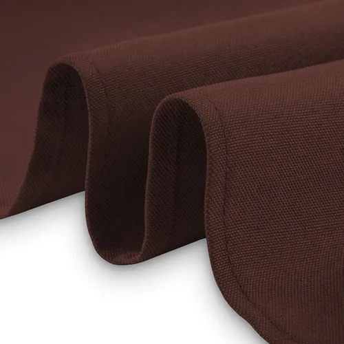 Vista 3 de Lann's Linens - Mantel rectangular de tela de poliéster de primera calidad para bodas, banquetes y restaurantes Chocolate