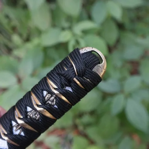 Vista 8 de Mango de Espada Tsuka 10.2in o Especificaciones Especiales Herrajes de Aleación/Cobre/Hierro e Imitación o Samegawa Real