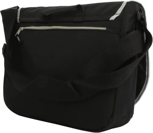 Vista 2 de Nintendo Zelda Triforce NegroPlateado Messenger Laptop Bag