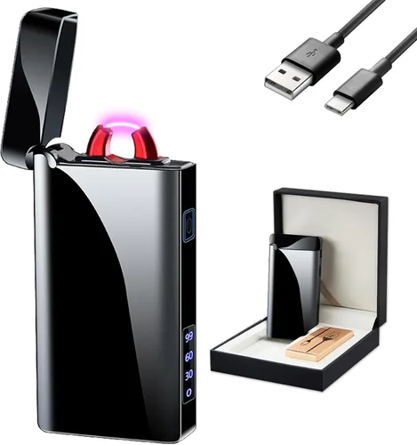 Vista 26 de GADATOP Encendedores eléctricos de plasma de arco, encendedor recargable por USB, a prueba de viento, sin llama, con batería de alta potencia