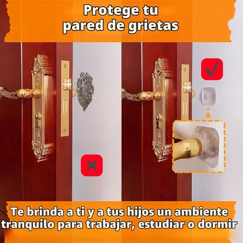 Vista 2 de Tope de puerta para pared, súper silencioso, súper ajuste, paquete
