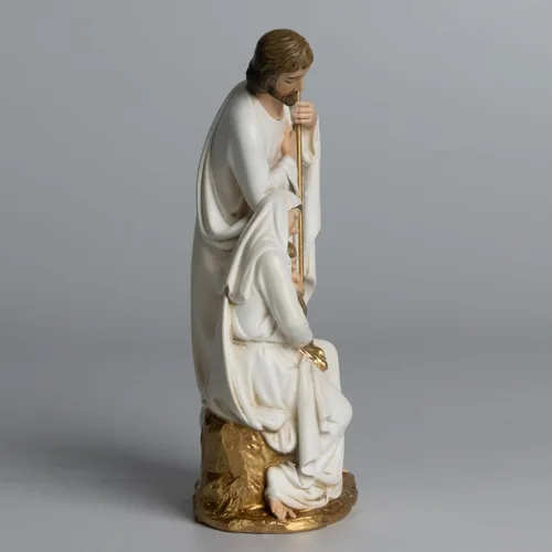 Vista 7 de Estatua católica de la Santa Familia BC, belén de 6 pulgadas de alto en interiores, regalo religioso, decoración del hogar de Navidad, figura