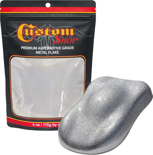 Vista 41 de Custom Shop - Purpurina metálica para pintura automotriz, oro brillante, 4 oz, micro escamas de metal de 0.004" para pintura de automóviles, aditivo