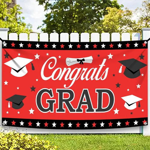 Vista 31 de KatchOn, XtraLarge We are So Proud of You Banner – 72 x 44 pulgadas Fondo de graduación negro y dorado 2026 para decoraciones de graduación 2026