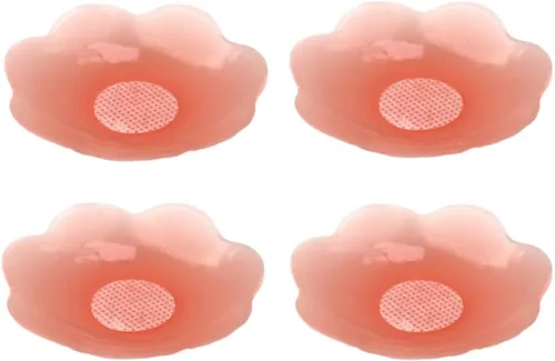 Vista 31 de ICEGIA Fundas para pezones para mujer, impermeables, reutilizables, ultra finas y adhesivas de silicona para pezones, pétalos