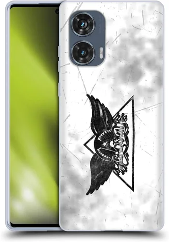 Vista 16 de Head Case Designs Officially Licensed Aerosmith 1987 Permanent Vacation Black and White Gel Case [Military Grade Protection] Compatible with Moto E7