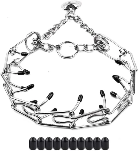 Vista 11 de Collar de punta para perro, collar de entrenamiento ajustable para perros con hebilla de liberación rápida para perros pequeños, medianos y grandes