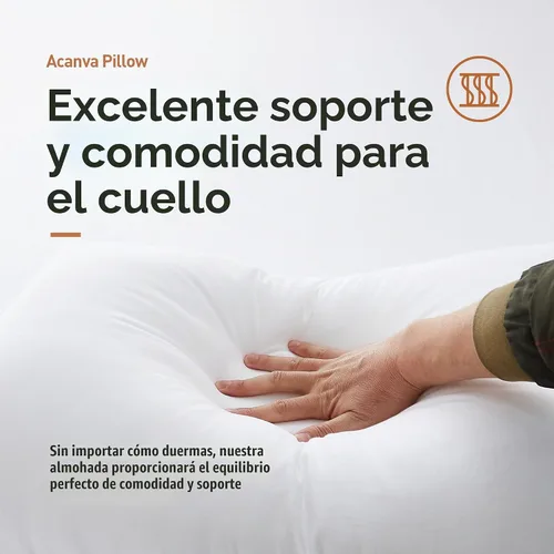 Vista 4 de Acanva Juego de 2 almohadas de cama de la colección de hotel, insertos suaves de lujo para dormir, transpirables y cómodos para los que duermen