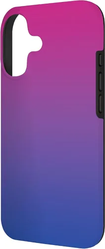 Vista 2 de Funda degradada con diseño de bandera de Bisexual Pride para iPhone 17, color rosa, morado, azul
