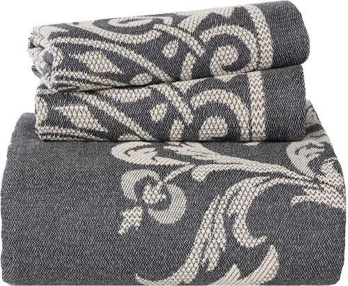 Vista 19 de Superior Juego de colcha de mezcla de algodón de 2 piezas, manta ligera, 1 funda de almohada a juego, ropa de cama a medida, dormitorio tradicional