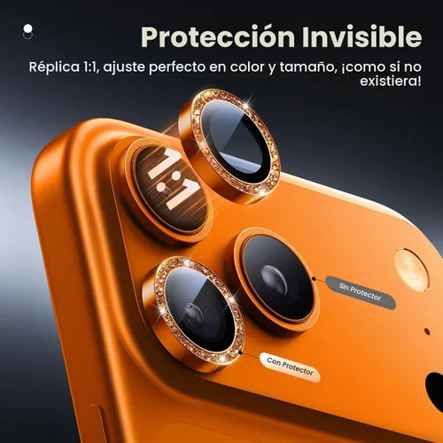 Vista 4 de Hoerrye Protector de lente de cámara para iPhone 17 Pro Max/17 Pro