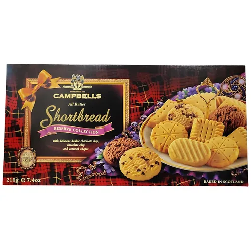 Vista 3 de Campbells Shortbread Reserve Collection Cartón de 7.4 onzas (7.41 oz) – Galletas escocesas de mantequilla de Escocia, chispas de chocolate