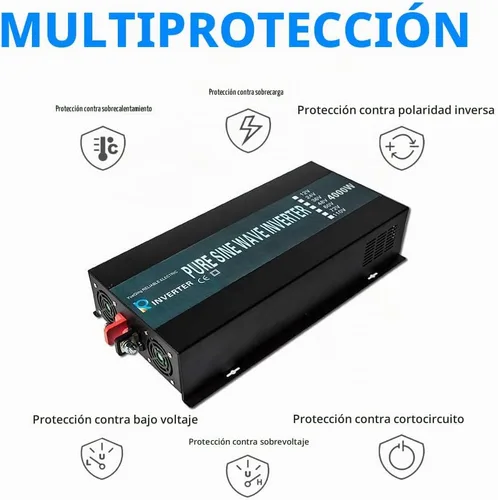 Vista 7 de WZRELB 4000W 12V DC a 120V AC onda sinusoidal pura inversor de energía solar