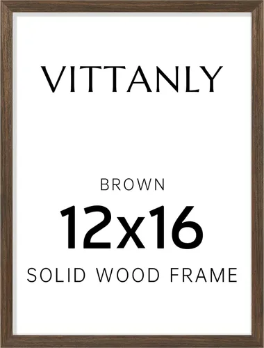Vista 139 de Vittanly - Marco de fotos de 4 x 6 pulgadas de madera maciza con plexiglás, incluye paspartú de 3,5 x 5, para colgar en la pared o poner sobre una