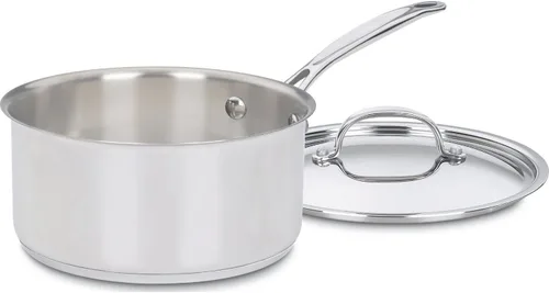 Vista 8 de Cuisinart Cacerola de 1.5 Cuartos con Tapa, Colección Clásica de Utensilios de Cocina del Chef de Acero Inoxidable, 719-16 Plateado