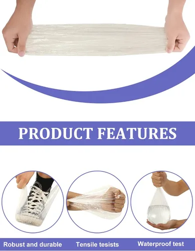 Vista 5 de Sosation 50 fundas impermeables para brazo para ducha, baño, protector de manga de brazo, fundas protectoras de vendaje largo para adultos, fundas