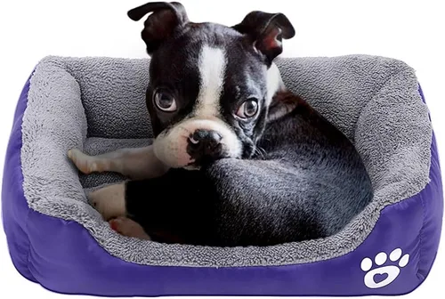 Vista 11 de Barelove Colchón cuadrado grande para perro, almohadillas lavables y impermeables, parte inferior (azul )