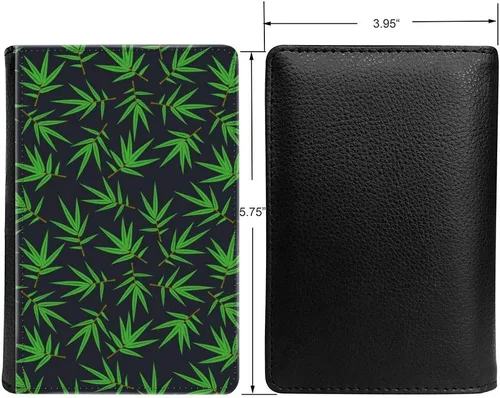 Vista 2 de PU Leather Passport Holder Travel Wallet RFID Blocking Card Case Cover With Unique