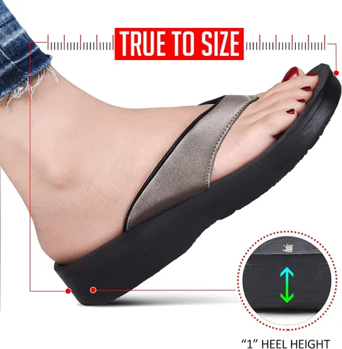 Vista 9 de AEROTHOTIC Women's Comfortable Arch Support Summer Orthotic Flip Flops Sandals