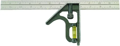 Vista 4 de Johnson Level & Tool - Cuadrado profesional de combinación de metal métrico/400EM de 12 pulgadas, plateado, 1 cuadrado