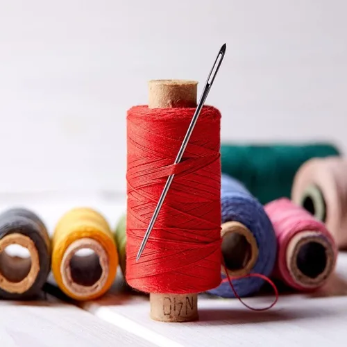 Vista 6 de Performore Juego de agujas de coser de acero inoxidable con rosca térmica profesional 25 agujas de ojo grande resistentes para denim, lienzo