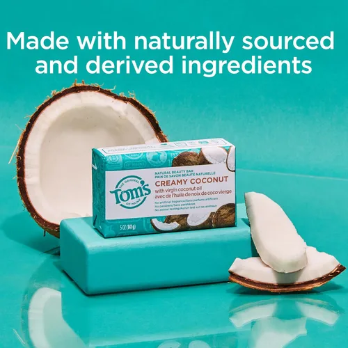 Vista 2 de Tom's of Maine - Jabón en barra de belleza natural Sensitive Skin, Soap Bar, Soap Bar for Women, Gentle Cleansing, Personal Care Product, Everyday