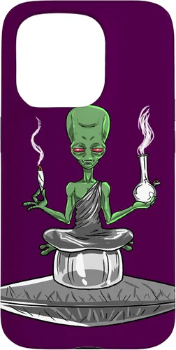 Vista 14 de Alien Smoker Bong Funny ET 420 Weed Space - Funda de regalo para iPhone 17